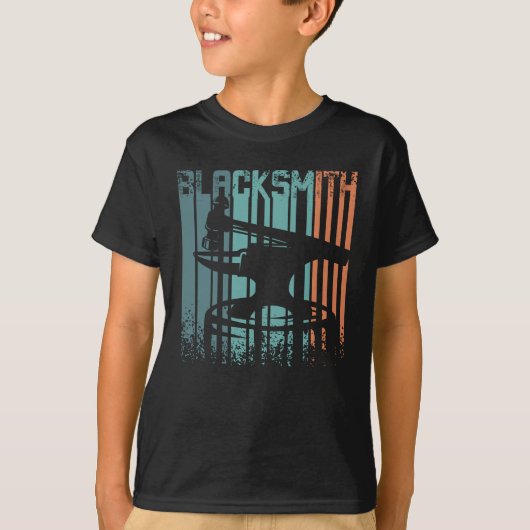 T-shirt Vintage Retro Blacksmith (Devant)