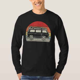 T-shirt Vintage Retro Camping Camper Van Surf