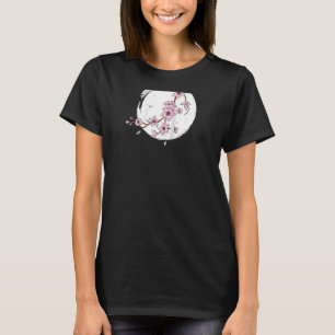 T-shirt Vintage Retro Cherry Blossom Moon japonais