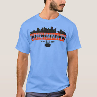 T-shirt Vintage Retro Cincinnati Skyline 513