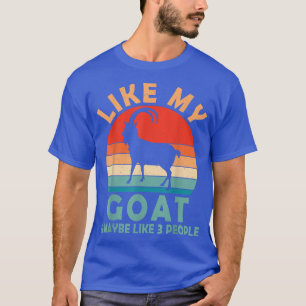 T-shirt Vintage Rétro Comme Ma Chèvre Et Peut-Être Comme 3