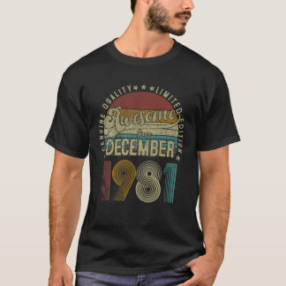 T-shirt Vintage Retro Décembre 1981 Edition Limitée 40E B