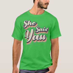 T-shirt Vintage Rétro Elle Dit Yass