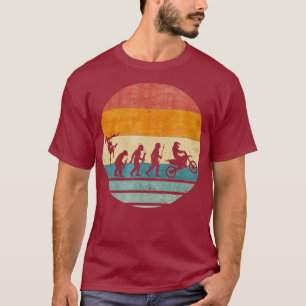 T-shirt Vintage Retro Evolution Of Motocross Dirt Bike