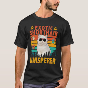 T-shirt Vintage Retro Exotic Shorthair Whisperer Chat Sung