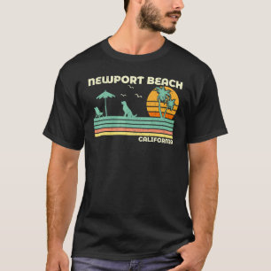 T-shirt Vintage Retro Famille Vacances Californie Newport