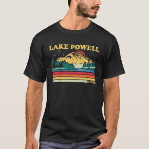 T-shirt Vintage Retro Famille Vacances Utah Powell Lake