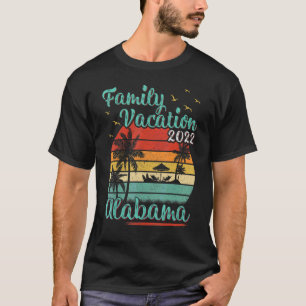 T-shirt Vintage Retro Family Vacation 2022 Alabama Beach