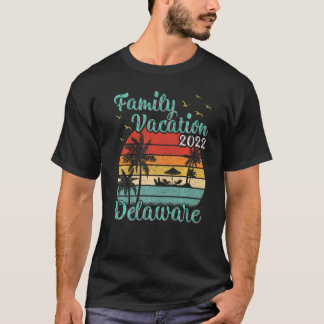 T-shirt Vintage Retro Family Vacation 2022 Delaware Beach