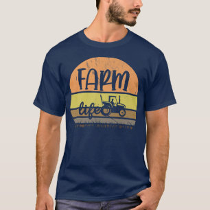 T-shirt Vintage Retro Farm Life Tractors
