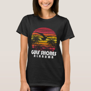 T-shirt Vintage Retro Gulf Shores Al Alabama Sunset Distre