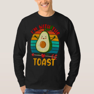 T-shirt Vintage Retro Je suis avec l'Avocado mignonne Avoc