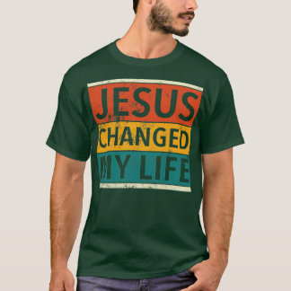 T-shirt Vintage Rétro Jésus a changé ma vie chrétiens homm