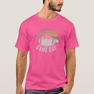 T-shirt Vintage Retro Jeu Jour Football Saison Sports