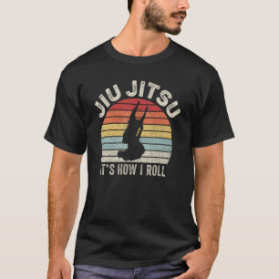 T-shirt Vintage Retro Jiu Jitsu C'est comme ça que je roul