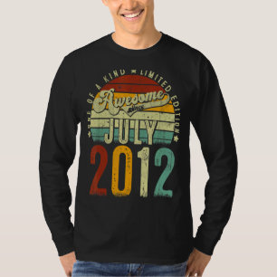 T-shirt Vintage Retro Juillet 2012 Un De Type