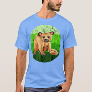 T-shirt Vintage Retro Kinkajou Forêt de miel vert Ours Nig