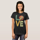 T-shirt Vintage Retro Love Crawfish Crustaceans Crayfish (Devant entier)