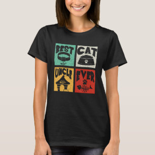 T-shirt Vintage Retro Meilleur Chat Oncle jamais correspon
