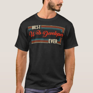T-shirt Vintage Retro Meilleur développeur Web jamais Mond