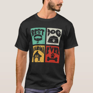 T-shirt Vintage Retro Meilleur Grand-Mère Chien Jamais Cor