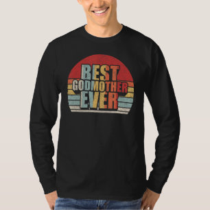 T-shirt Vintage Retro Meilleure Godmère Ever Mère Fête Bir