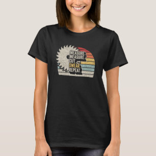 T-shirt Vintage Rétro Mesure Coupe Swear Handyman Woodwork