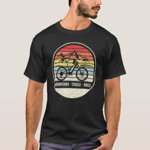 T-shirt Vintage Retro Mountains Trails Vélos Mountain Vélo