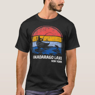 T-shirt Vintage Retro New York Canadarago Lake Poisson d'é