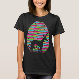 T-shirt Vintage Retro Oeuf de Pâques Greyhound Chien Pâque