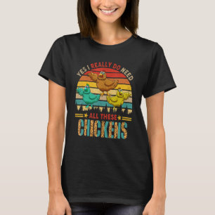 T-shirt Vintage Rétro Oui J'ai Vraiment Besoin De Toutes C