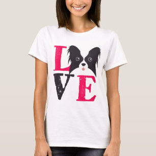 T-shirt Vintage Retro Papillion Aimer mignon Amoureux Chie