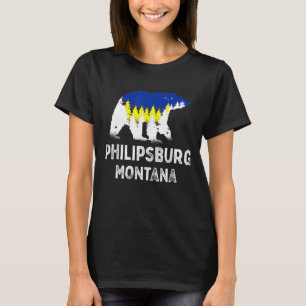 T-shirt Vintage Retro Philipsburg Montana Grizzly Oear Mt