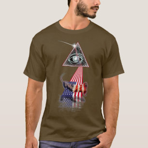 T-shirt Vintage Retro Prisme US Drapeau Grasshopper