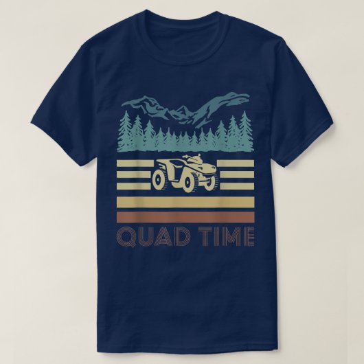 T-shirt Vintage Retro Quad Time 1408 (Design devant)