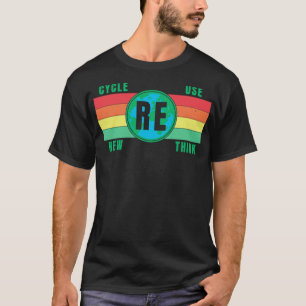 T-shirt Vintage Rétro Recycler Réutiliser Renouveler Repen