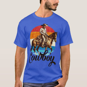 T-shirt Vintage Retro Rodeo Cowboy équitation équitation é