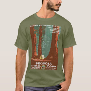 T-shirt Vintage Retro Sequoia National Park Travel