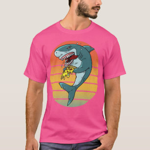 T-shirt Vintage Retro Shark Pizza Shark Amateurs de requin