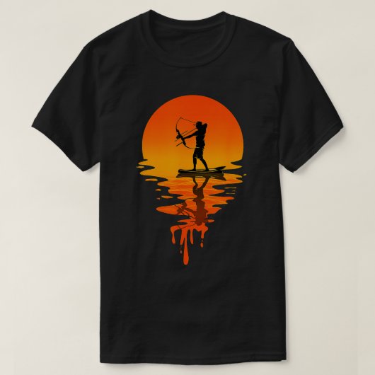 T-shirt Vintage Retro Style BowFishing (Design devant)