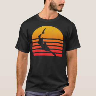 T-shirt Vintage Retro Style Sunset Paddfish