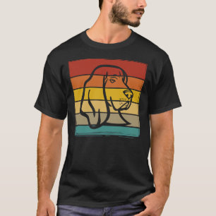 T-shirt Vintage Retro Sunset Golden Retriever Dog