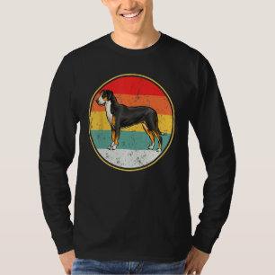 T-shirt Vintage Retro Sunset Greater Swiss Mountain Dog