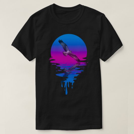 T-shirt Vintage Retro Sunset Osprey (Design devant)