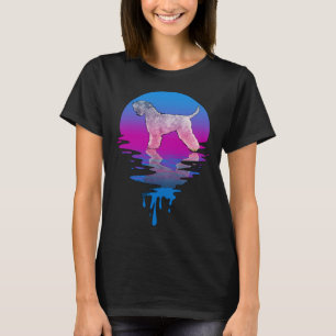 T-shirt Vintage Retro Sunset Soft Coché Wheaten Terrier