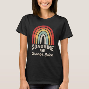T-shirt Vintage Retro Sunshine Et Jus D'Orange Été 3