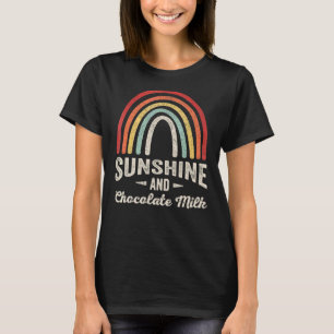 T-shirt Vintage Retro Sunshine Et Lait Chocolé Été