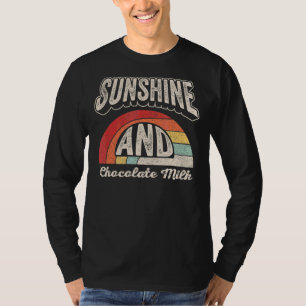 T-shirt Vintage Retro Sunshine Et Lait Chocolé Été