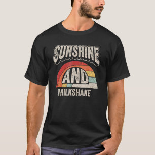 T-shirt Vintage Retro Sunshine Et Milkshake Milk Été