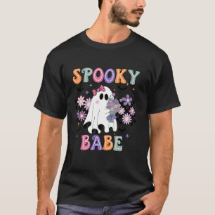 T-shirt Vintage Retro Super Ghost Boom Restez Éffrayant Ba